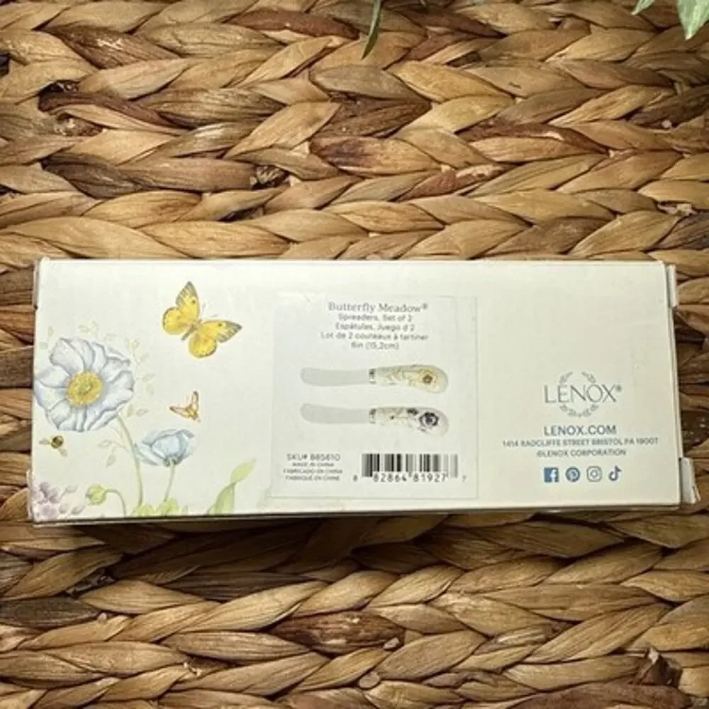 Lenox 885610 Butterfly Meadow 2 Piece Spreader Set Floral 6